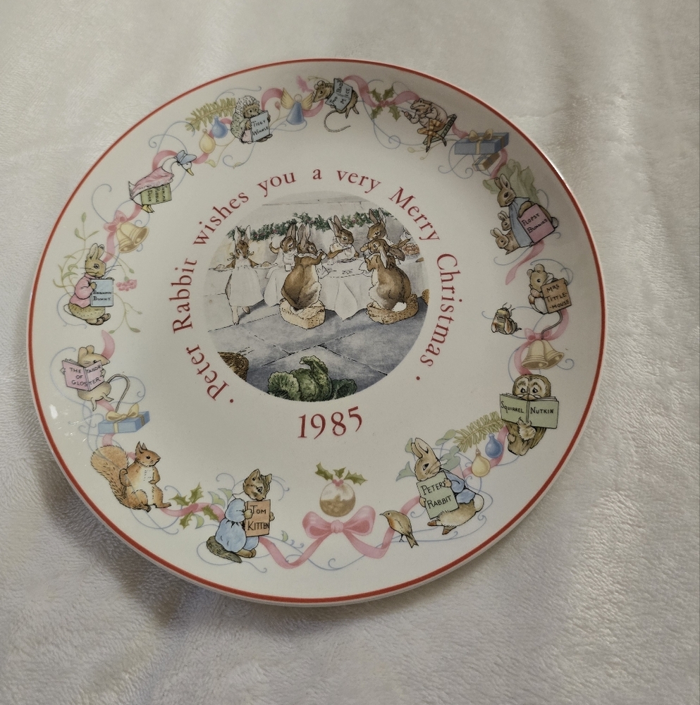 Wedgwood White Plate with Peter Rabbit Design